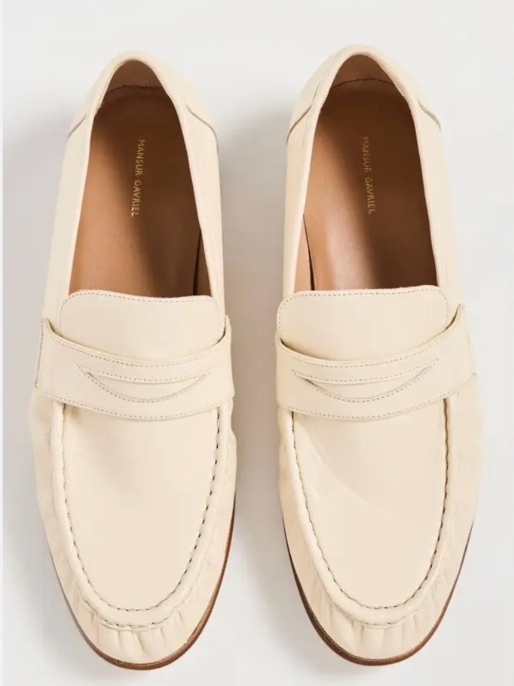 Mansur Gavriel Ruched Loafer in Jasmine Sz 37